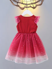 Girls Tulle Ruffles Sleeveless Princess Dress Kids Summer Clothes