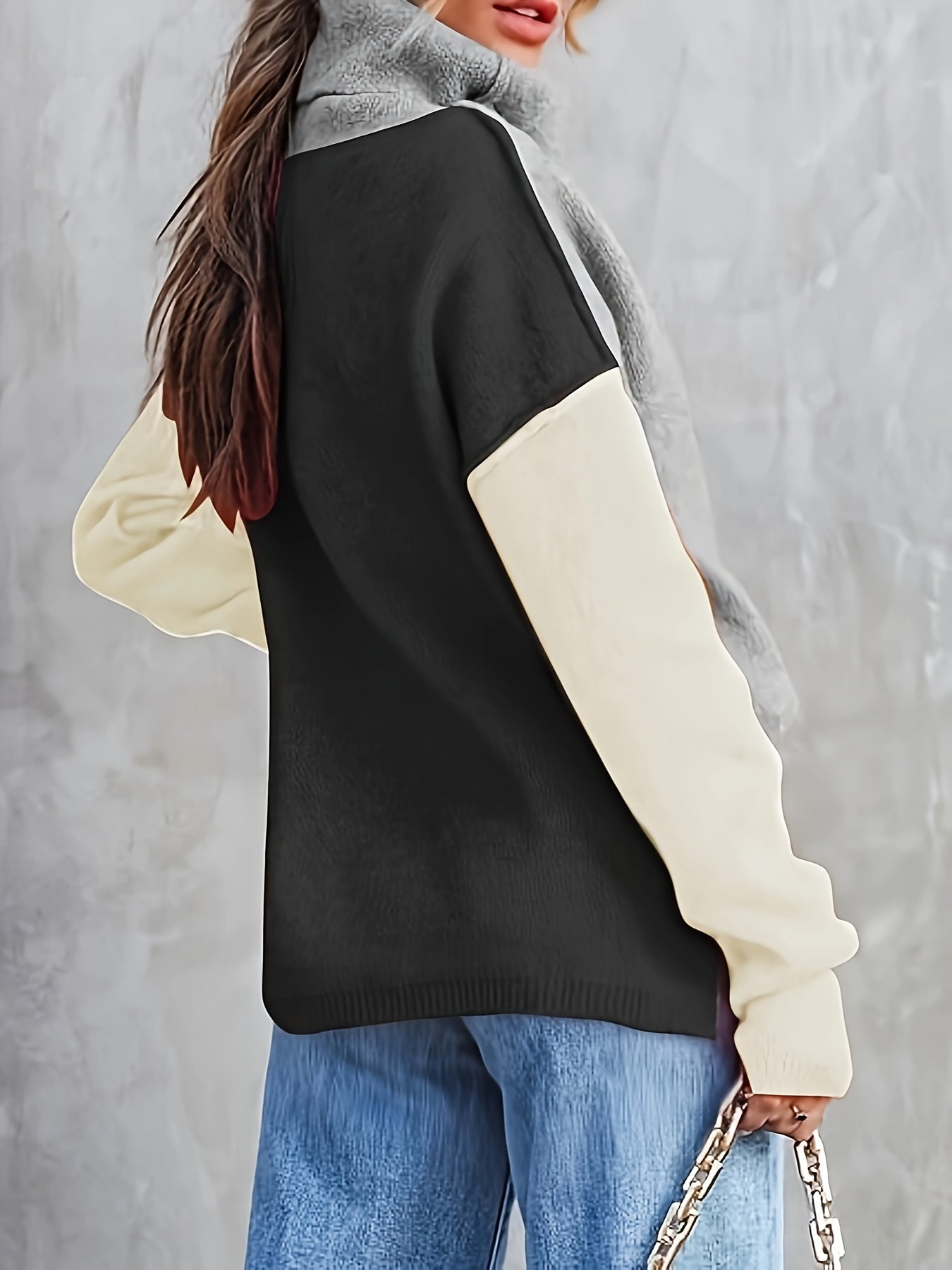 Turtle Neck Pullover Sweater for Women
