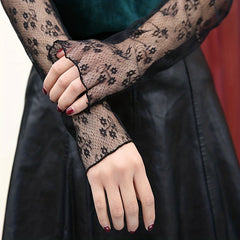 Breathable Fingerless Gloves UV Protection Sleeves For Women