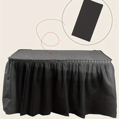 Disposable Waterproof Tablecloth and Skirt Set for Parties