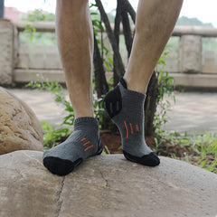 Men's Plus Size Thick Sports Socks Low cut Breathable Sweat-absorbing