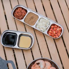 1pc Stainless Steel Seasoning Dish for Home Outdoor Camping