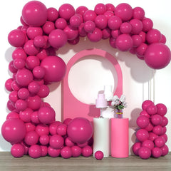 Hot Pink Balloons Garland Kit 105pcs Dark Fuschia Pink Balloon