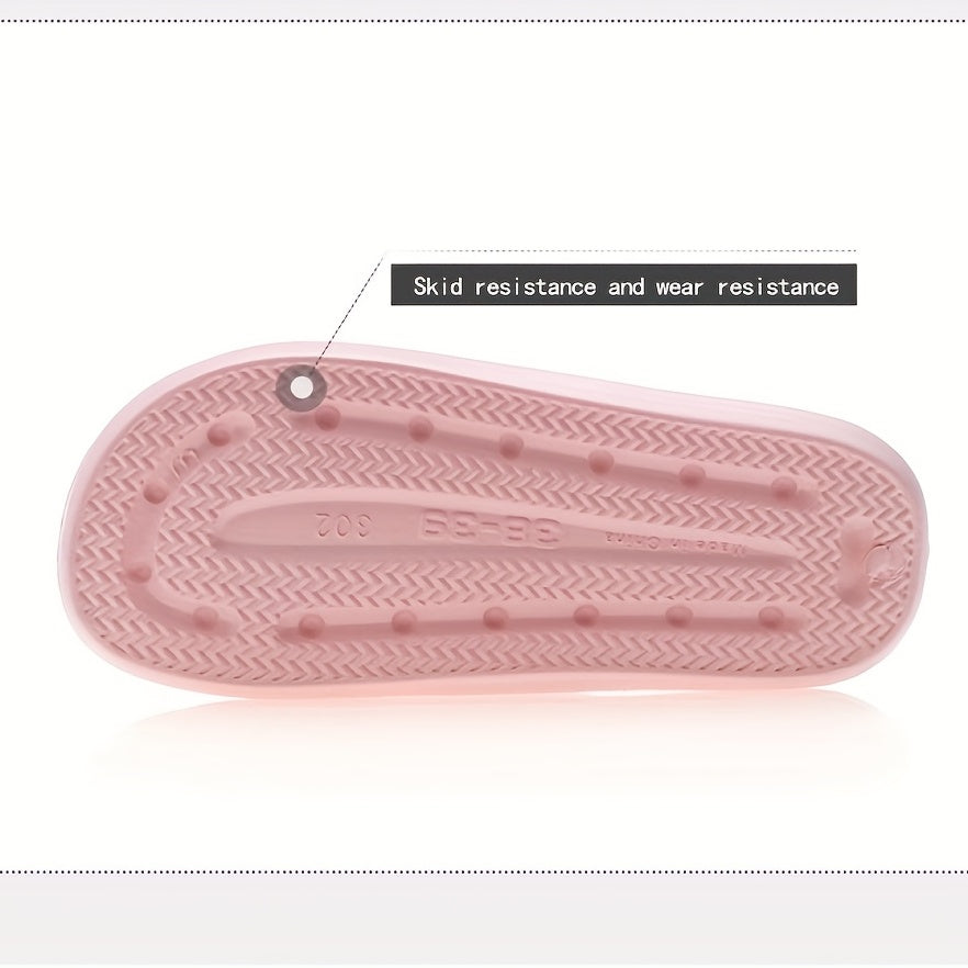Women's Waterproof Solid Slides Soft Sole Indoor Shoes