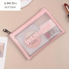 Letter Print Makeup Pouch Lightweight Zipper Cosmetic Bag