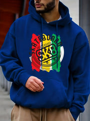 Skateboard Print Hoodie Men's Casual Sweatshirt
