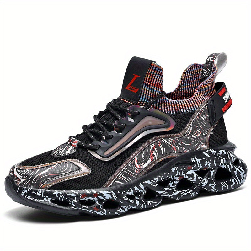 Men's Lace up Sneakers Athletic Shoes Lightweight Breathable Basketball Shoes