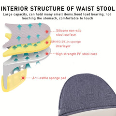Grey Baby Carrier Waist Seat Hip Seat With Storage Space And Safety