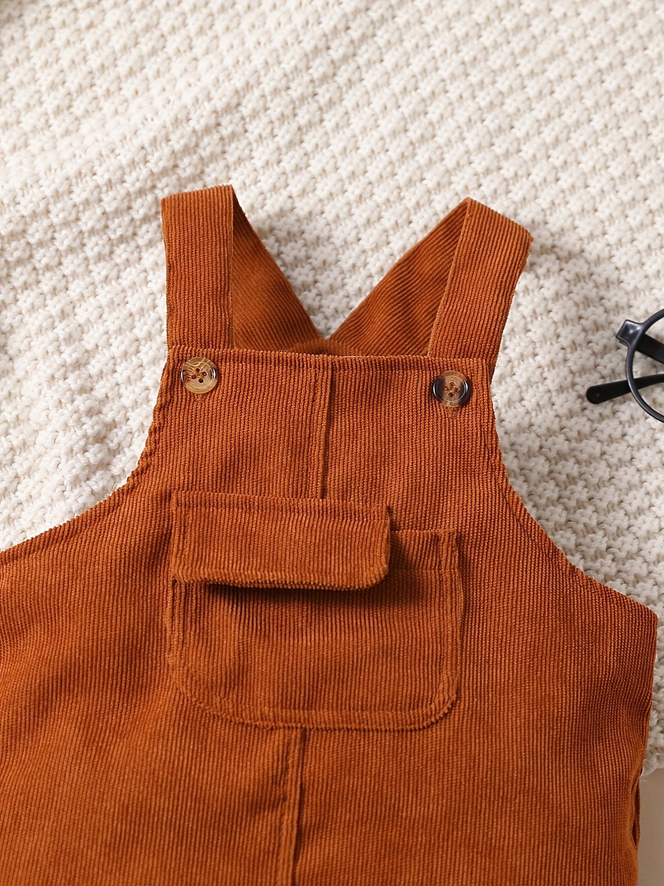 Baby Casual Brown Overalls for Autumn and Winter