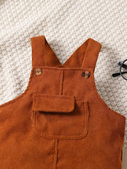 Baby Casual Brown Overalls for Autumn and Winter