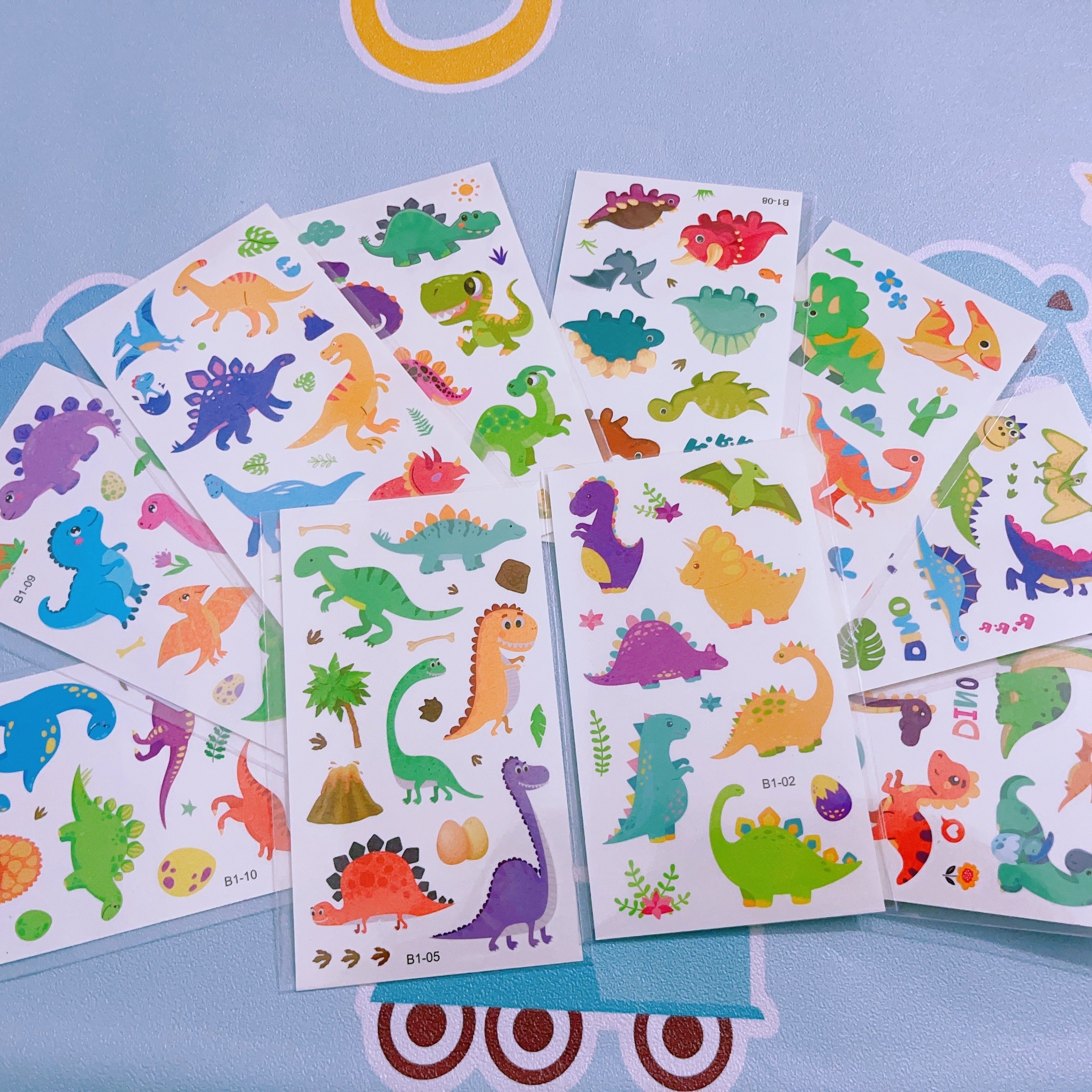 Waterproof Cartoon Dinosaur Temporary Tattoos