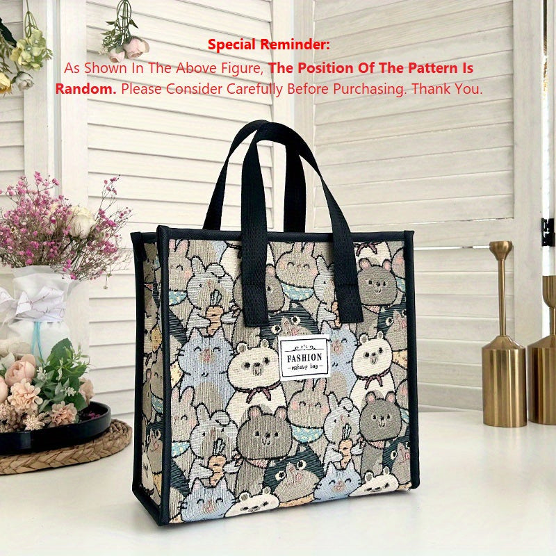 Large Capacity Toiletry Bag Travel Cosmetic Storage Bag Canvas Handbag