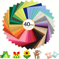 40 Colours Felt Fabric Craft Felt Sheets Non Woven Fabric for DIY Crafts Sewing