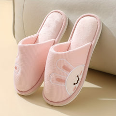 Women's Cartoon Printed Slippers Slip On Round Toe Fluffy Slides Shoes