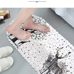 Non Slip Shower Stall Mat With Drain Holes & Suction Cups