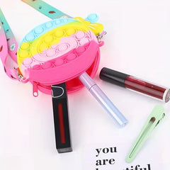 Kids Cartoon Lollipop Silicone Crossbody Bag Toy