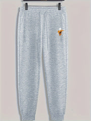 Duck Mouth Print Men's Drawstring Sweatpants Loose Casual Trousers