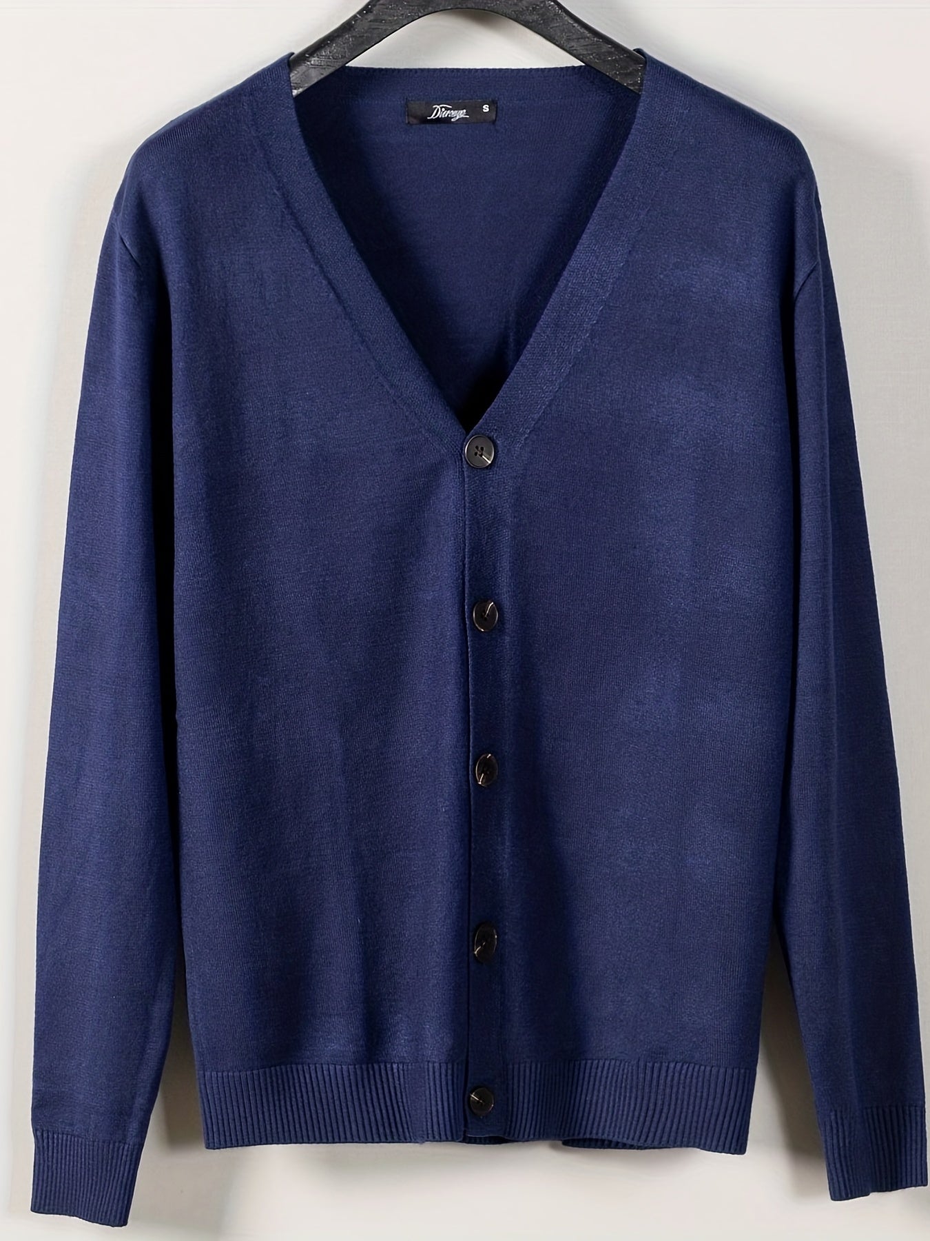 Men's V-Neck Casual Cardigan Sweater for Spring Autumn