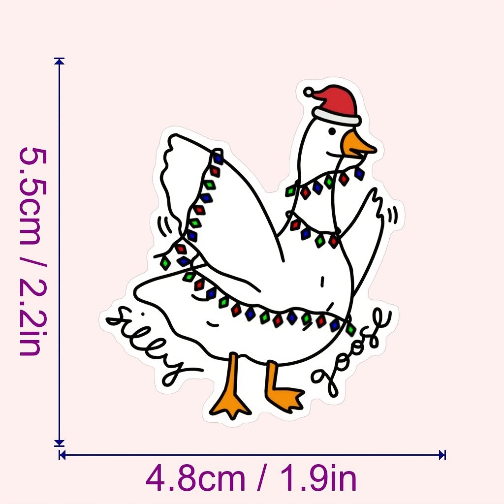 54pcs Funny Goose Stickers, Silly Goose Drives This, Hats Burgers Construction