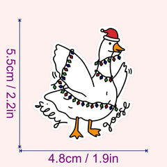 54pcs Funny Goose Stickers, Silly Goose Drives This, Hats Burgers Construction