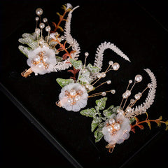Faux Pearl Flower Leaf Headband Hairband Tiara Wedding Bridal Hair Accessories