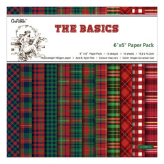 12pcs Plaid Pattern Scrapbook Paper 6 6in DIY Material For Crafting