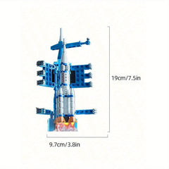 Interactive Space Building Block Toy for Kids - Astronaut Rocket Station
