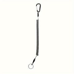 6pcs Fishing Tools Lanyard Retractable Safety Ropes Wire Coiled Lanyard