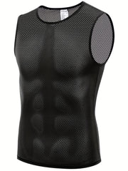 Men's Mesh Cycling Tank Top Quick Dry Sleeveless Shirt