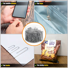 700pcs Paper Clips Assorted Sizes for Home School Office Silvery