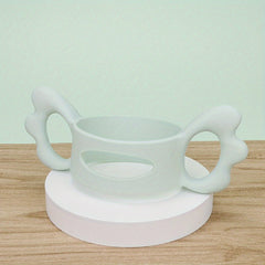 1pc Silicone Baby Bottle Handle Wide Neck Wing Shape