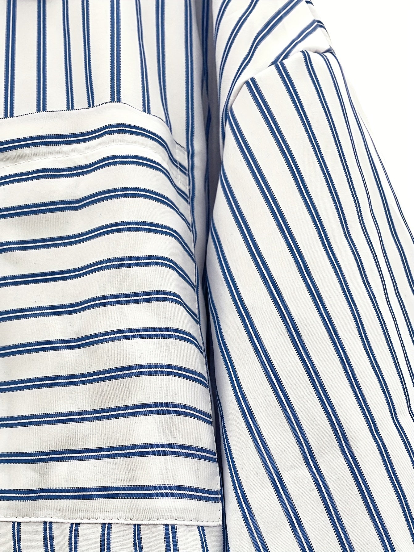 Stripe Print Long Sleeve Blouse