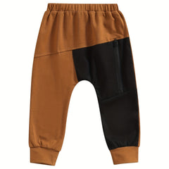Boys Block Long Pants Casual Comfortable For Spring And Autumn Kids Clothes