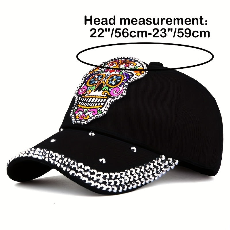 Skull Couple Baseball Cap Cartoon Patch Dad Hat Y2K Hip Hop Sun Hats