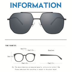 Men's Polarized Sunglasses Stainless Steel Frame Anti Glare