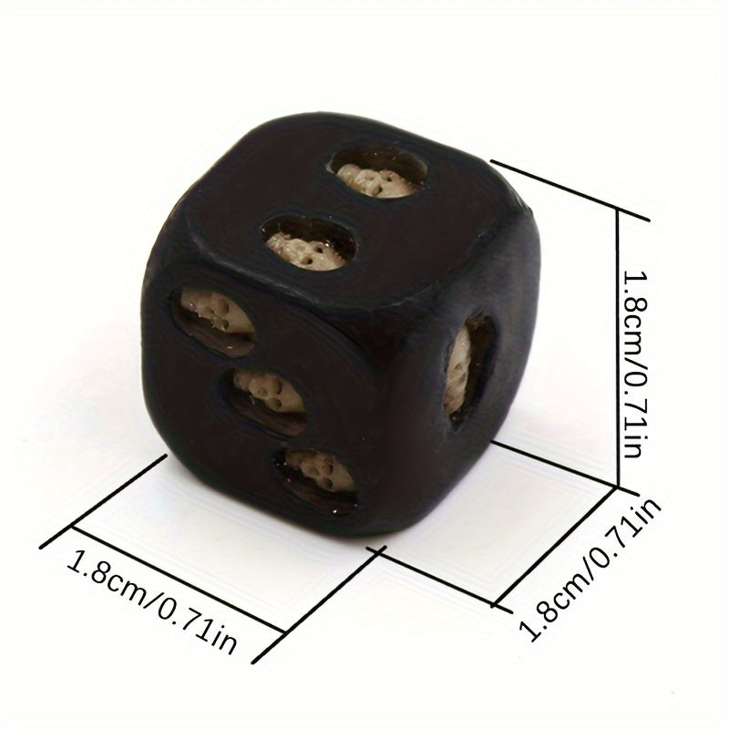 5pcs Resin Skull Dice Statue Halloween Board Game Dice Desk Decor