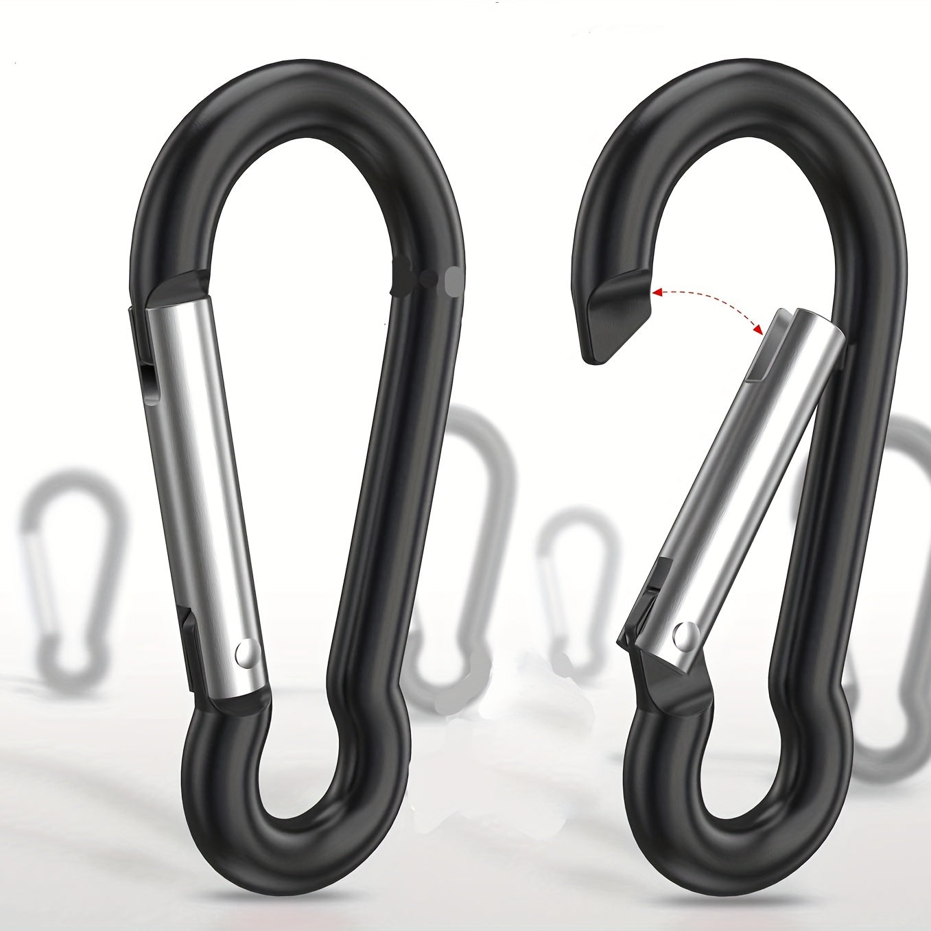 Aluminum Carabiner 1.7-Inch Spring Snap Hook Keyring
