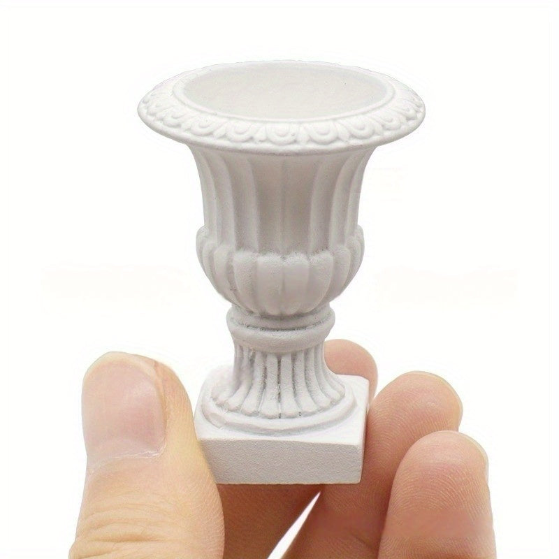 2pcs Mini Garden Decorative Pedestal Basin 1:12 Dollhouse Model Access