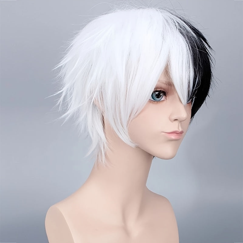 Men's Short Synthetic Hair Wig for Cosplay Halloween Anime Party