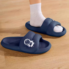 Men's Astronaut Print Slides Slip On Slippers
