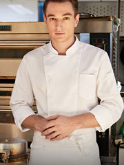 Long Sleeves Button Boat Neck Work Overalls For Chef