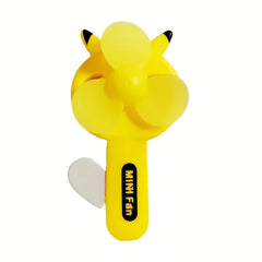 Yellow Mouse Handheld Fan Portable Manual Cooling Fan