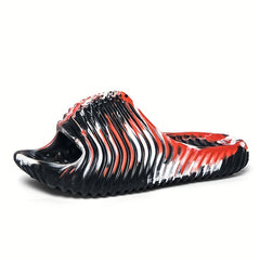 Men's Colorblock Non Slip Slides Lightweight Open Toe Quick Dry Slippers