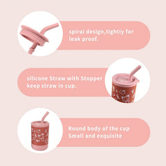 Kids' Silicone Water Cup for Self-Drinking Training