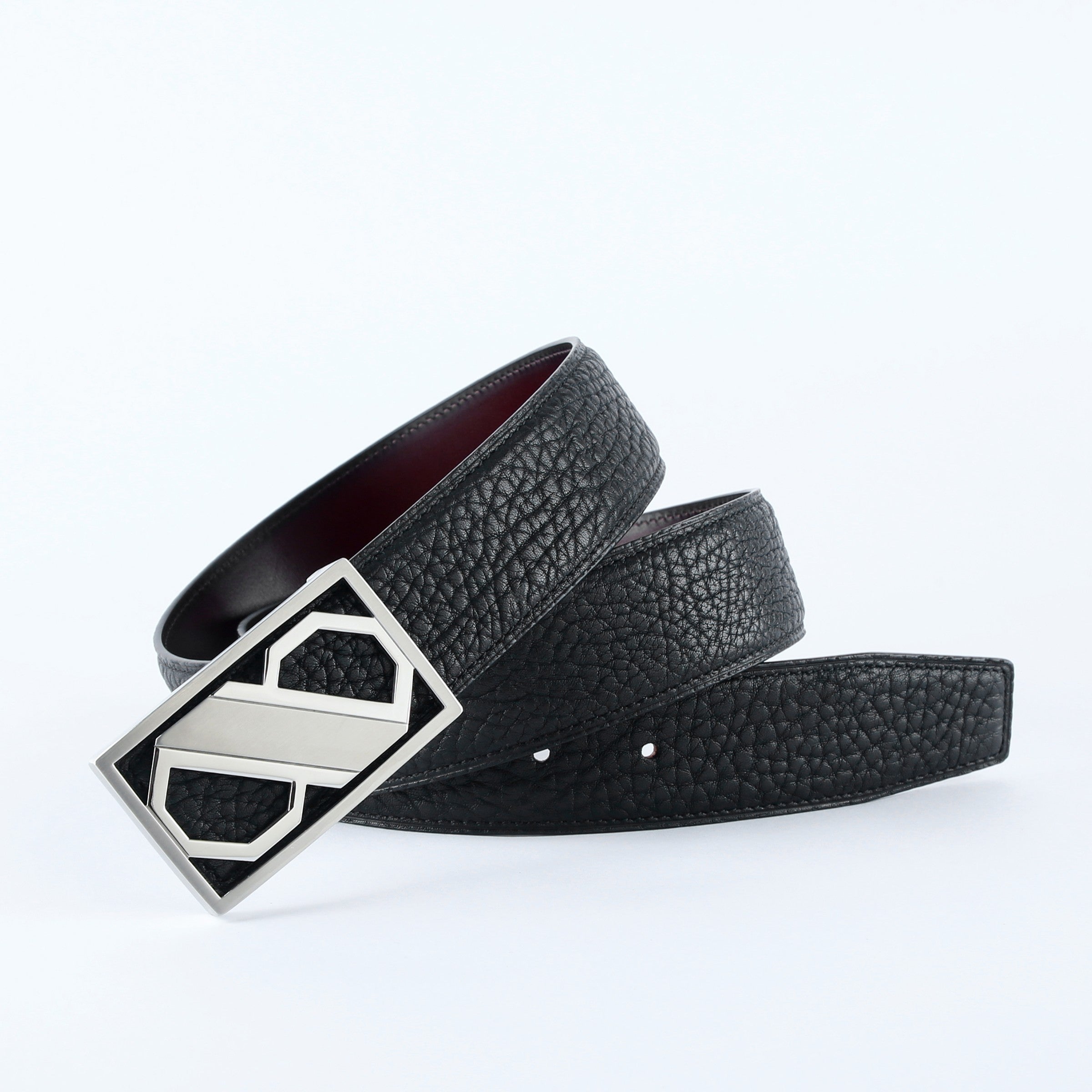 Men's Wild Style 8 Shaped Hollowed Buckle Belt 304 Stainless Steel Buckle