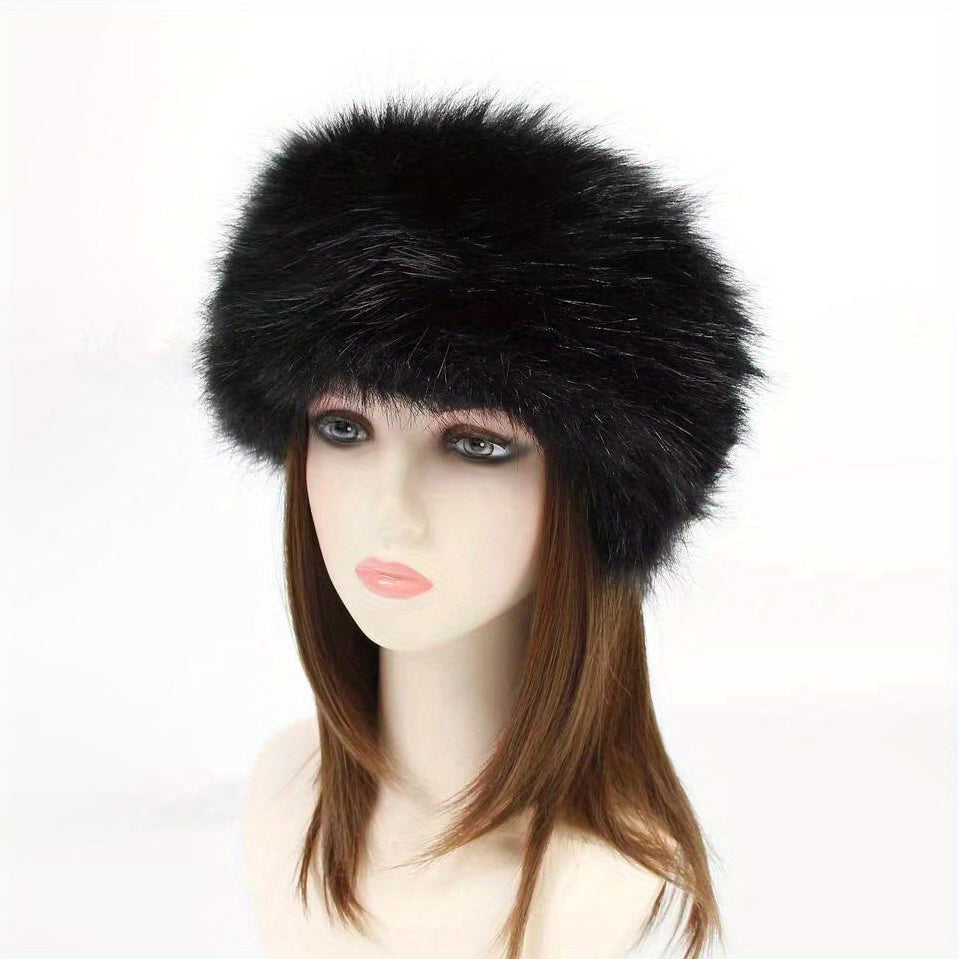 Faux Fur Headband Stretch Winter Ear Warmer Earmuff Ski Hat