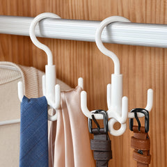 Rotatable Plastic Hanger Hook with 4 Claws
