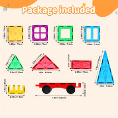 Magnetic Tiles for Kids 71pcs Building Blocks STME Toys Magnets Educational Toys