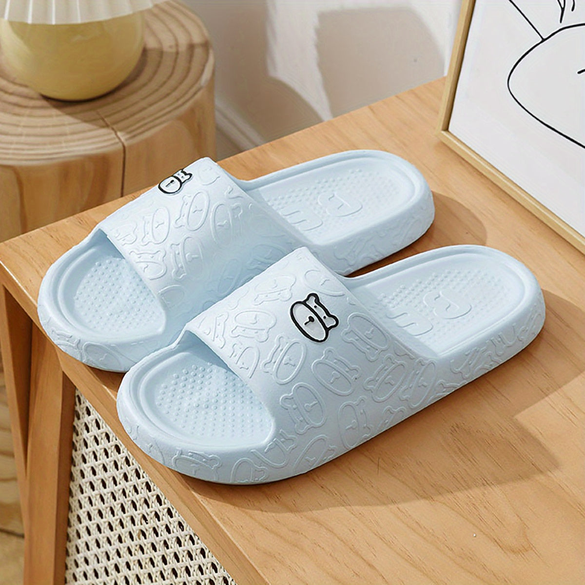 Women's Bear Pillow Slides Soft Indoor Shoes