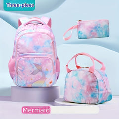 3pcs School Bags Set Starry Sky Cartoon Backpack Lunch Bag Pencil Case Set